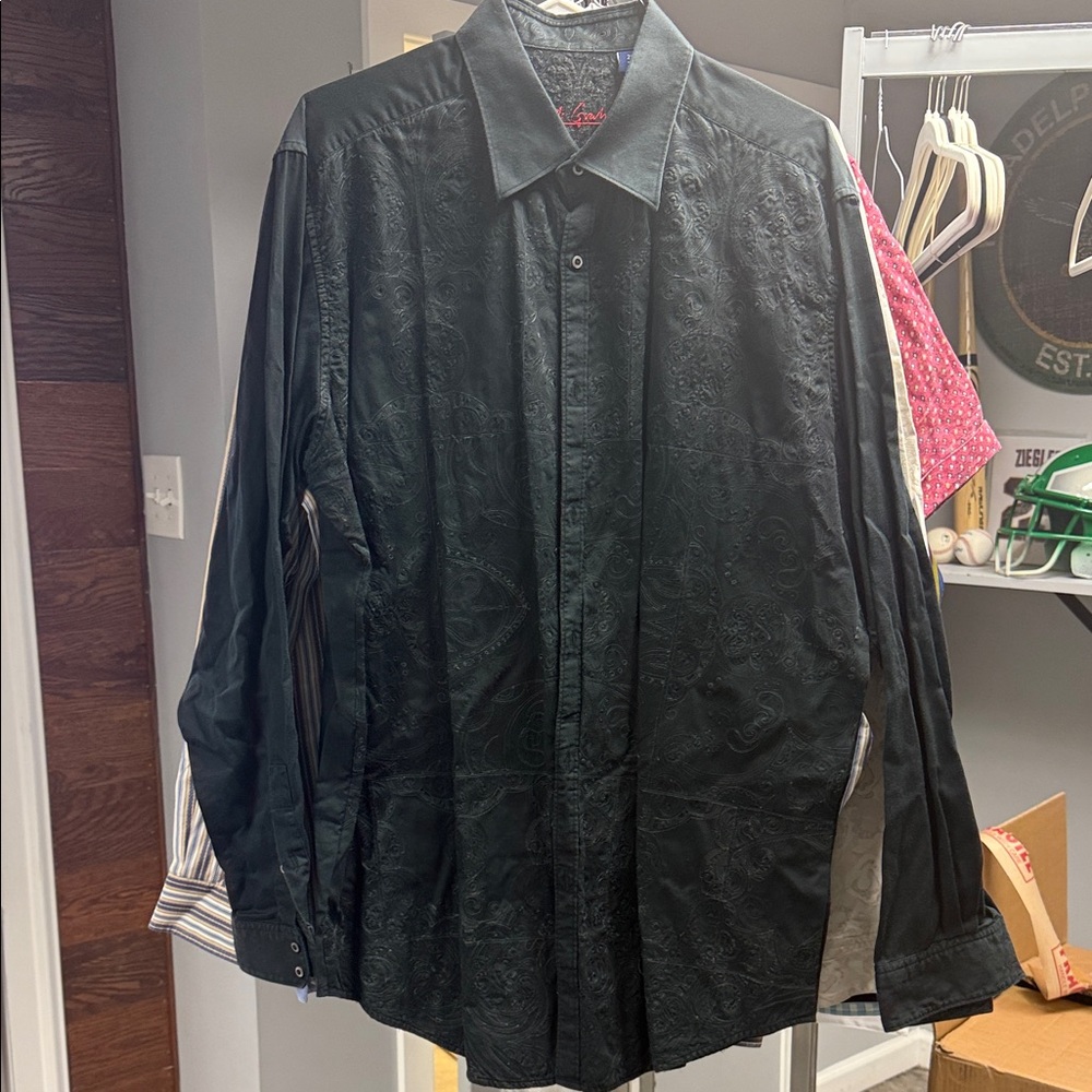Robert Graham Black Dress Shirt